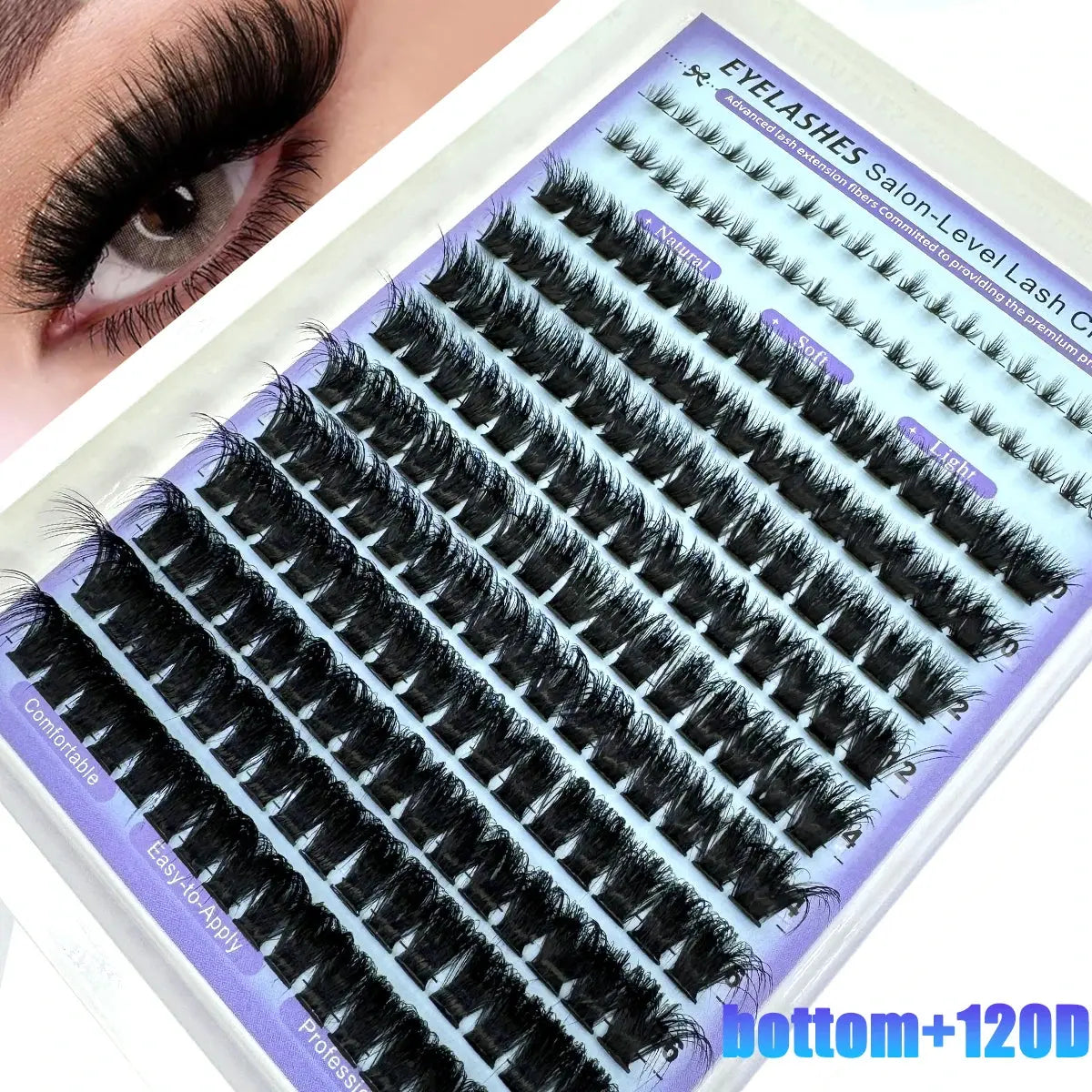 Wispy Lash Clusters with Spikes Salon-Like Eyelash Clusters DIY D Curve Cluster Eyelash Extensions Full Spiky Individual Lashes luxelootstore