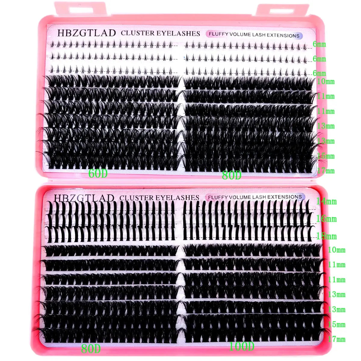 60D/80D/100D eyelash clusters with bottom and pointed eyelashes DIY fairy manga pointed thick artificial mink false eyelash make luxelootstore