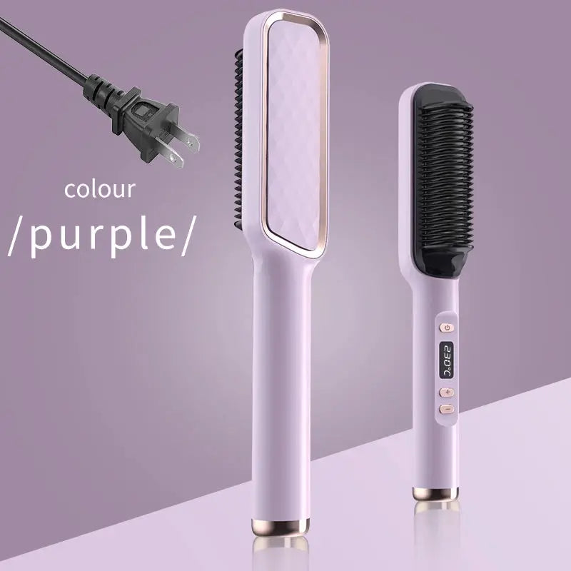 Electric Hot Comb Multifunctional Straight Hair Straightener Comb Negative Ion Anti-Scalding Styling Tool Straightening Brush luxelootstore