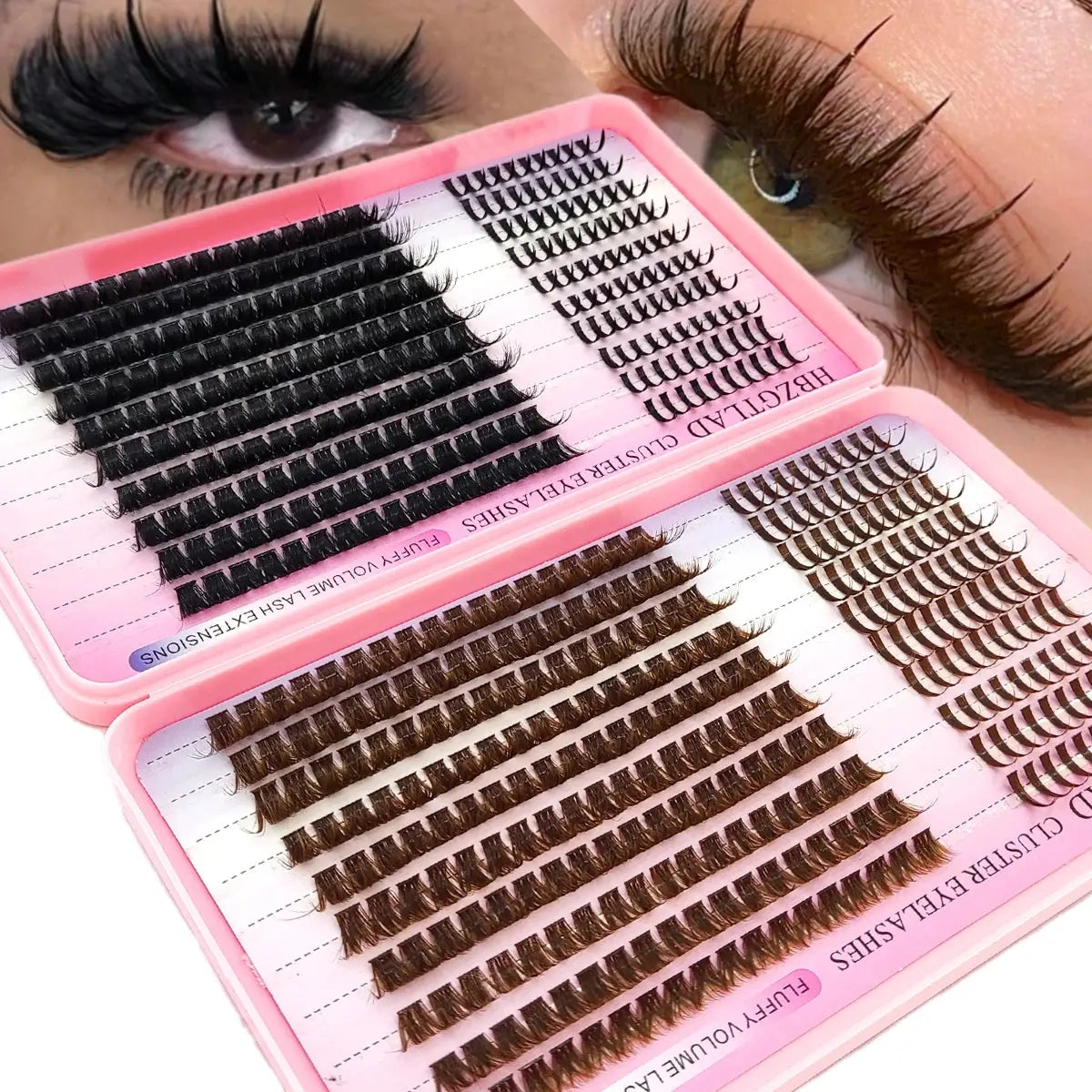 60D/80D/100D eyelash clusters with bottom and pointed eyelashes DIY fairy manga pointed thick artificial mink false eyelash make