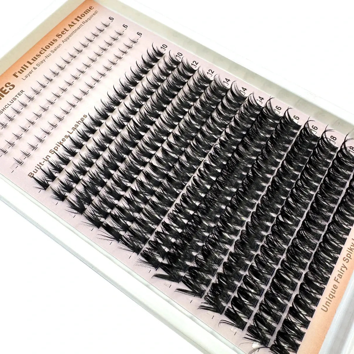 Wispy Lash Clusters with Spikes Salon-Like Eyelash Clusters DIY D Curve Cluster Eyelash Extensions Full Spiky Individual Lashes luxelootstore