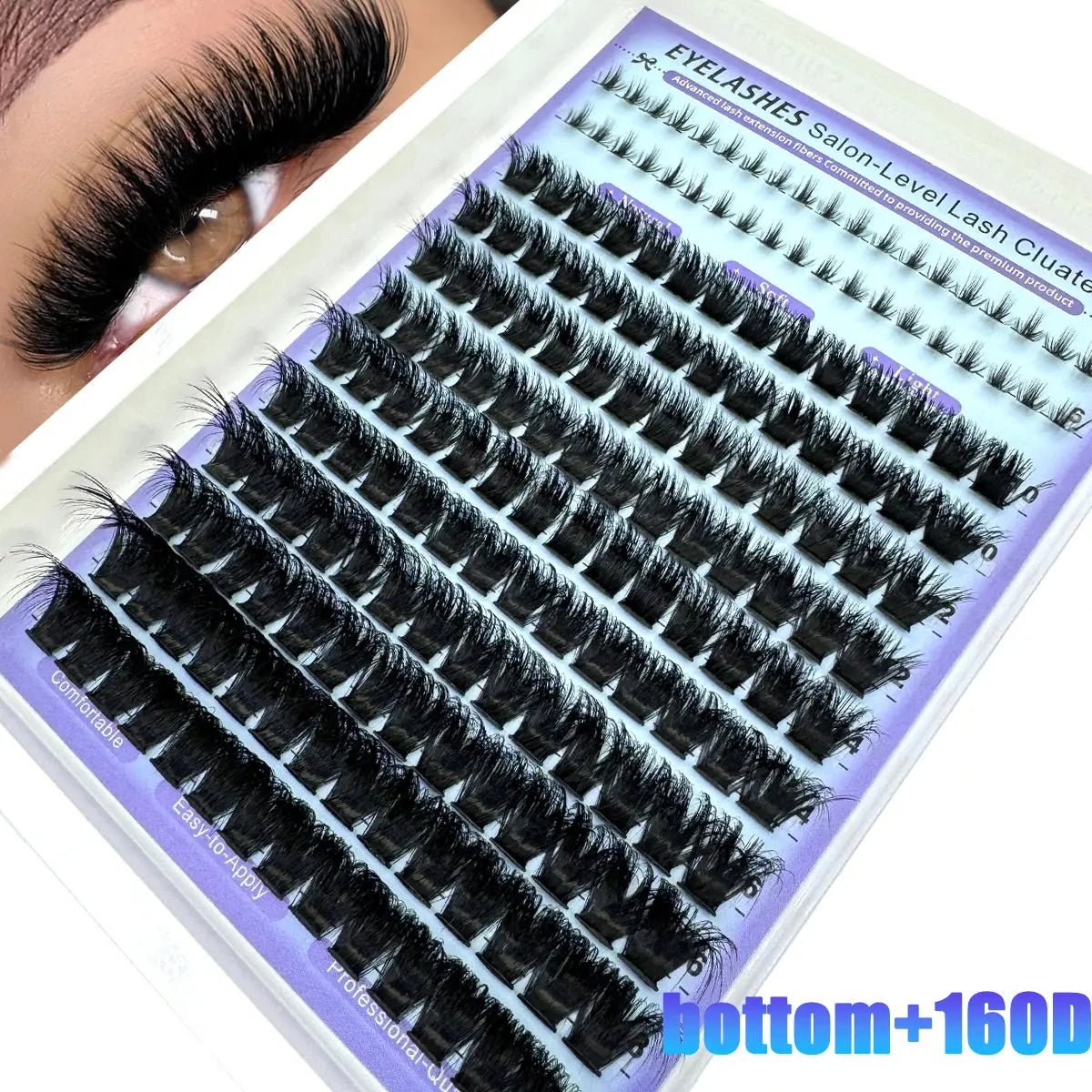 Wispy Lash Clusters with Spikes Salon-Like Eyelash Clusters DIY D Curve Cluster Eyelash Extensions Full Spiky Individual Lashes luxelootstore