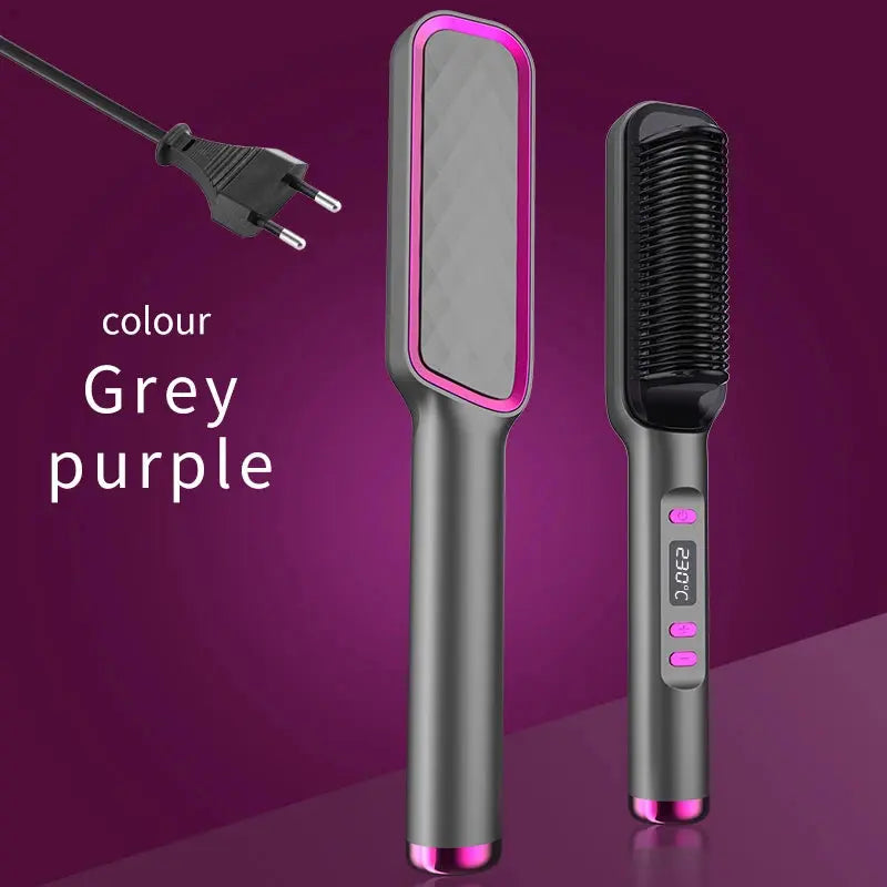 Electric Hot Comb Multifunctional Straight Hair Straightener Comb Negative Ion Anti-Scalding Styling Tool Straightening Brush luxelootstore