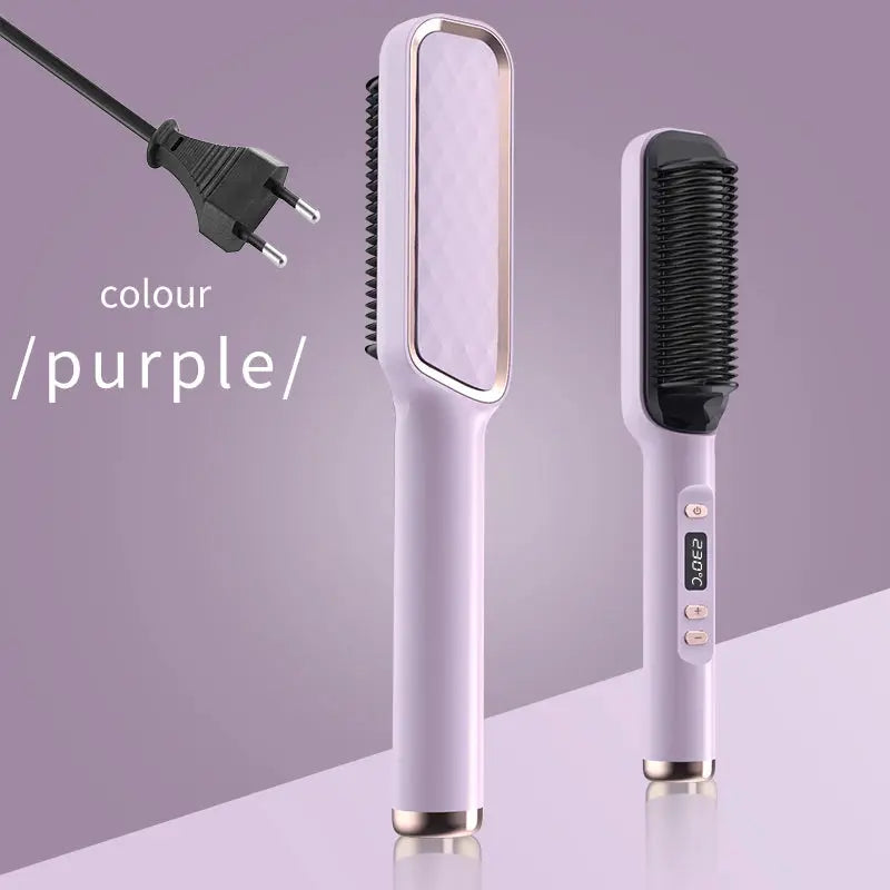 Electric Hot Comb Multifunctional Straight Hair Straightener Comb Negative Ion Anti-Scalding Styling Tool Straightening Brush luxelootstore