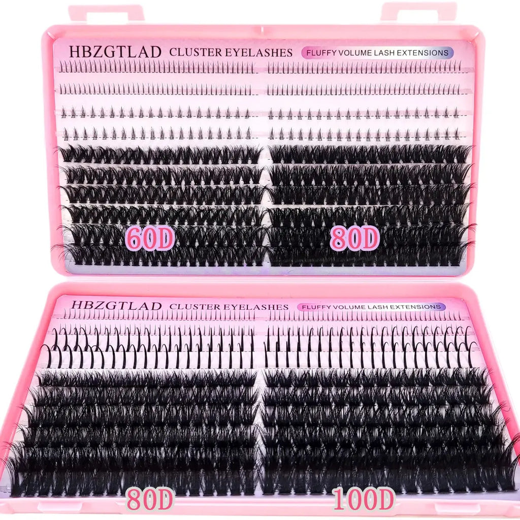 60D/80D/100D eyelash clusters with bottom and pointed eyelashes DIY fairy manga pointed thick artificial mink false eyelash make luxelootstore