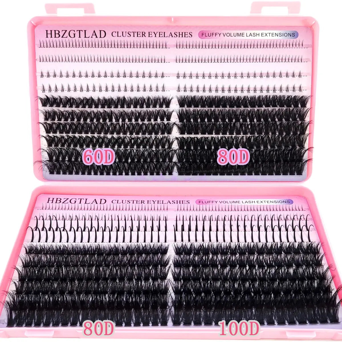 60D/80D/100D eyelash clusters with bottom and pointed eyelashes DIY fairy manga pointed thick artificial mink false eyelash make luxelootstore