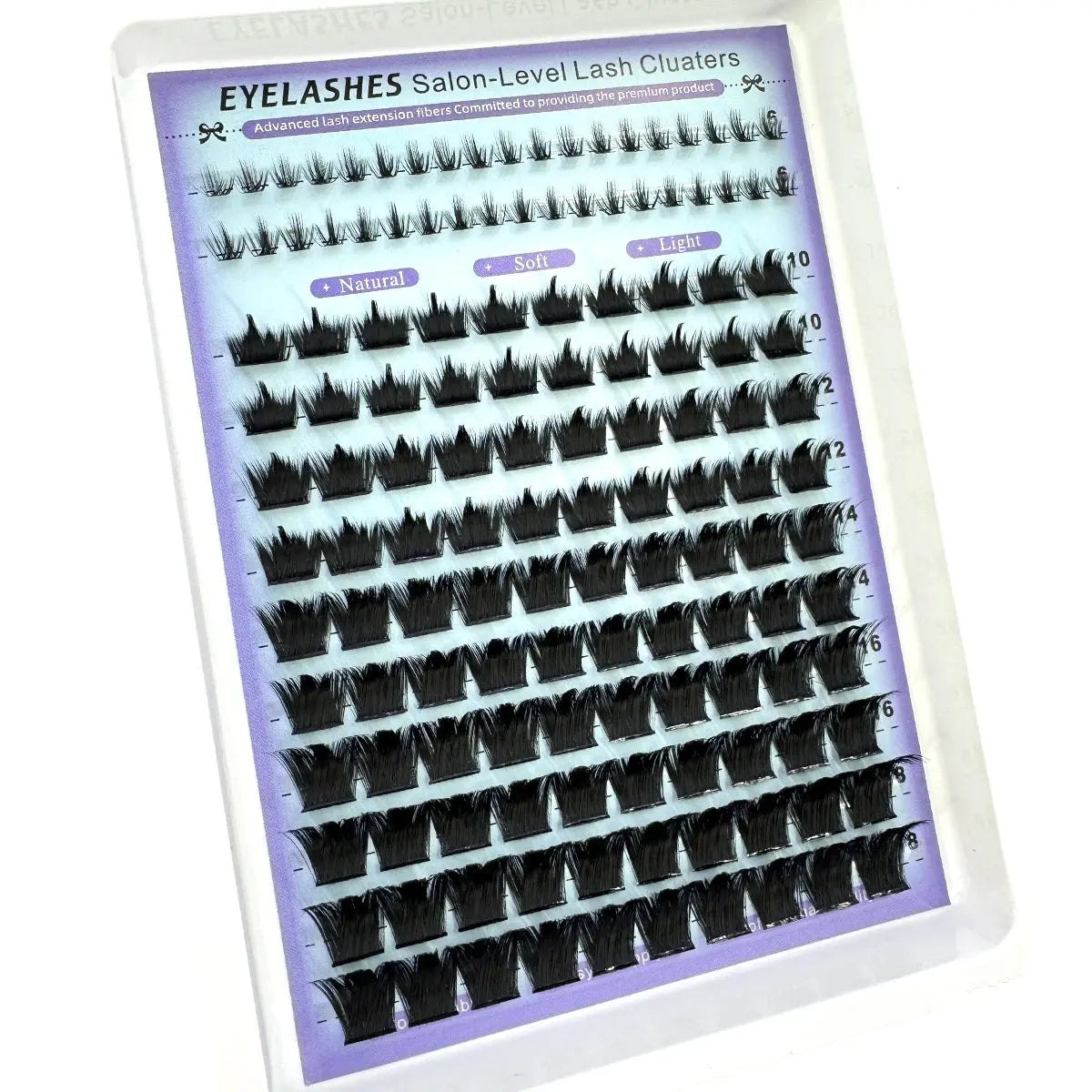 Wispy Lash Clusters with Spikes Salon-Like Eyelash Clusters DIY D Curve Cluster Eyelash Extensions Full Spiky Individual Lashes luxelootstore