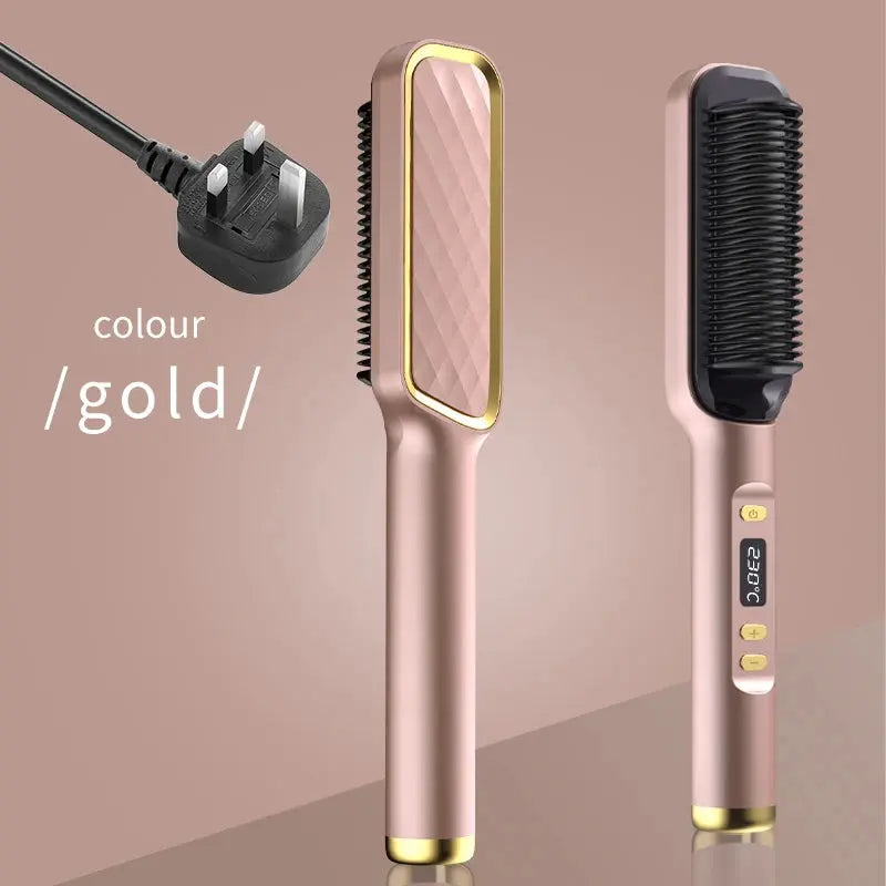 Electric Hot Comb Multifunctional Straight Hair Straightener Comb Negative Ion Anti-Scalding Styling Tool Straightening Brush luxelootstore