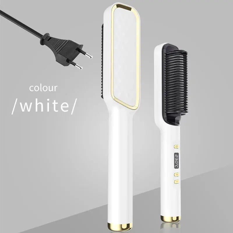 Electric Hot Comb Multifunctional Straight Hair Straightener Comb Negative Ion Anti-Scalding Styling Tool Straightening Brush luxelootstore