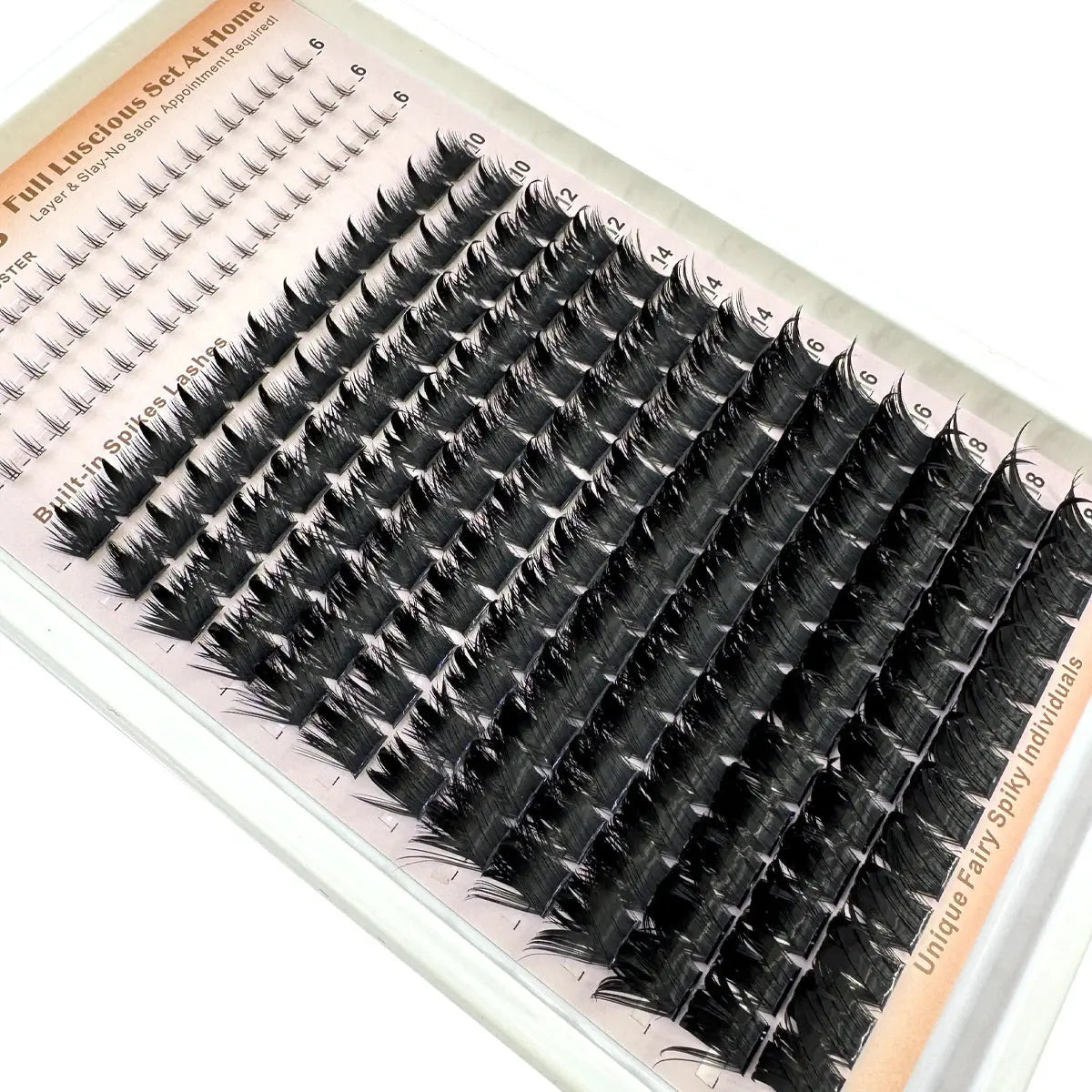 Wispy Lash Clusters with Spikes Salon-Like Eyelash Clusters DIY D Curve Cluster Eyelash Extensions Full Spiky Individual Lashes luxelootstore