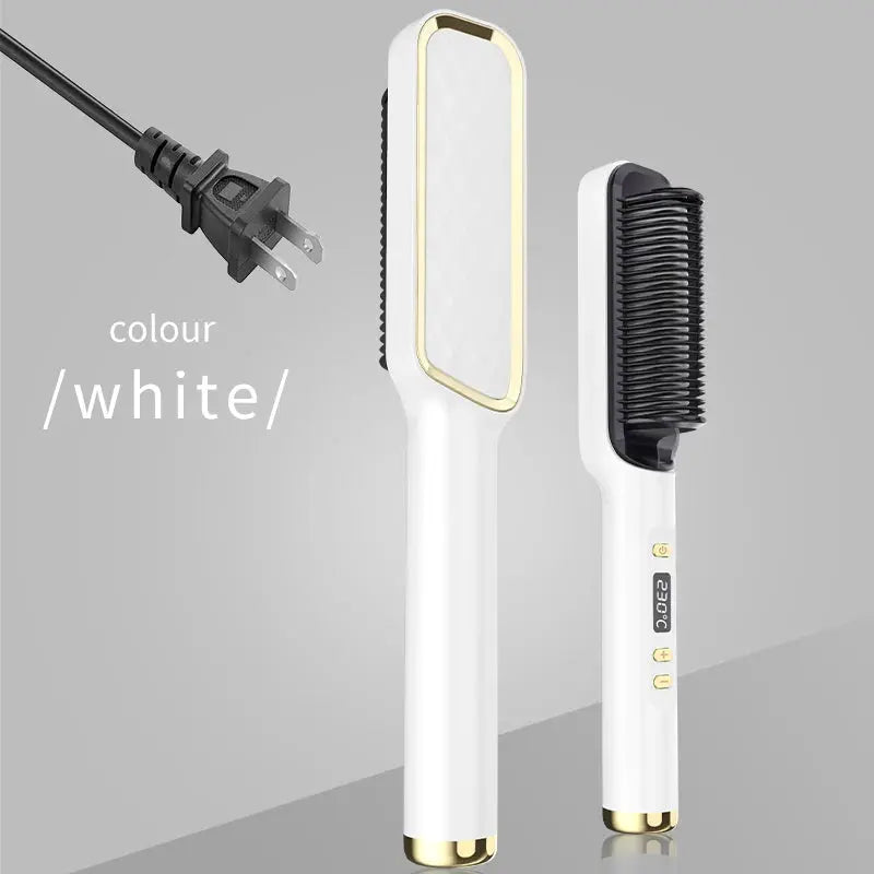Electric Hot Comb Multifunctional Straight Hair Straightener Comb Negative Ion Anti-Scalding Styling Tool Straightening Brush luxelootstore