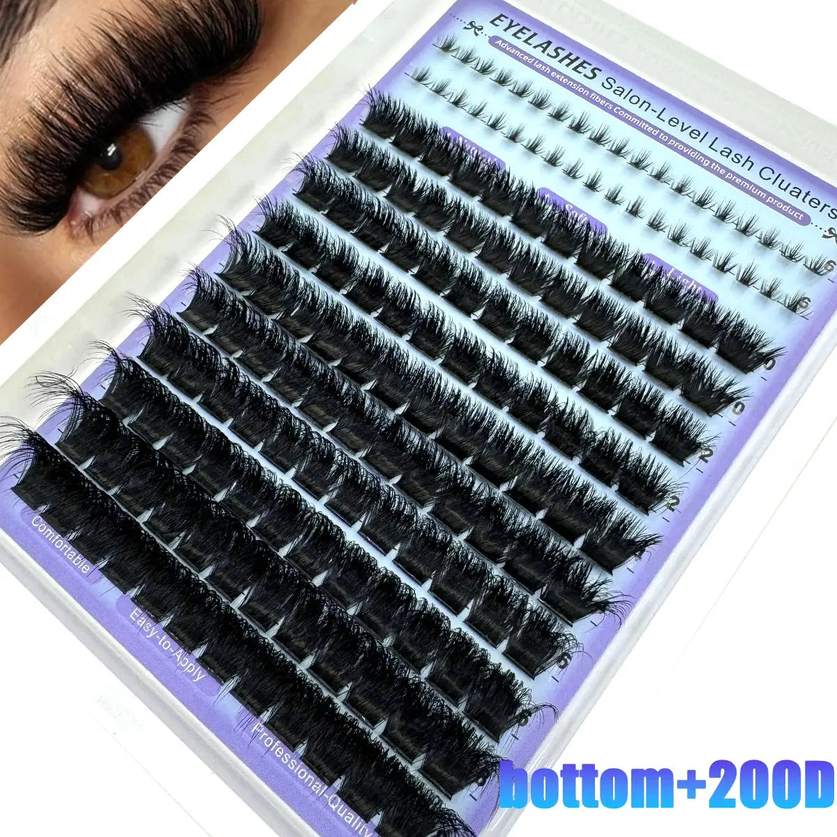 Wispy Lash Clusters with Spikes Salon-Like Eyelash Clusters DIY D Curve Cluster Eyelash Extensions Full Spiky Individual Lashes luxelootstore