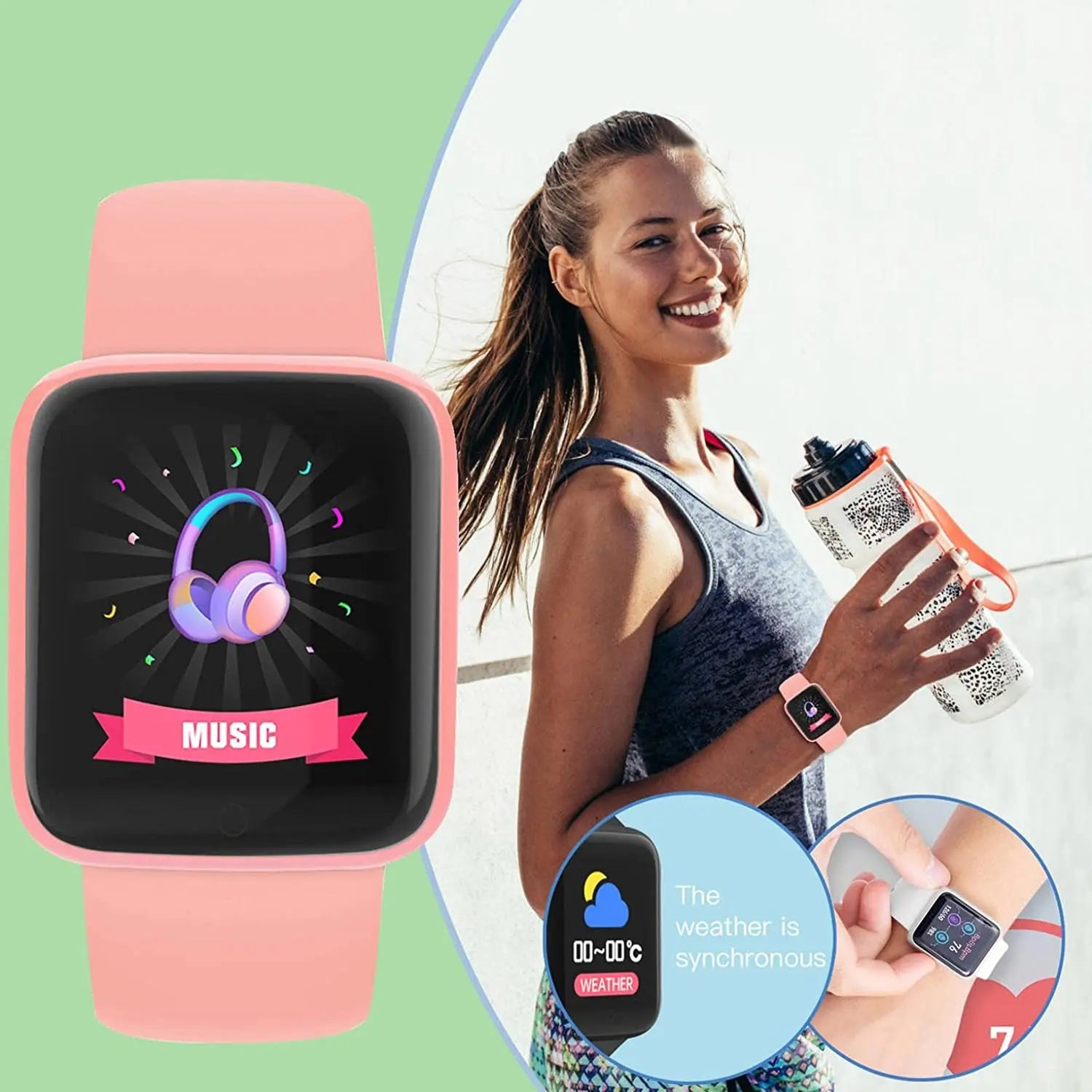 Multifunctional Smart Watch Men Women Bluetooth Connected Phone Music Fitness Sports Bracelet Sleep Monitor Y68 Smartwatch D20 luxelootstore