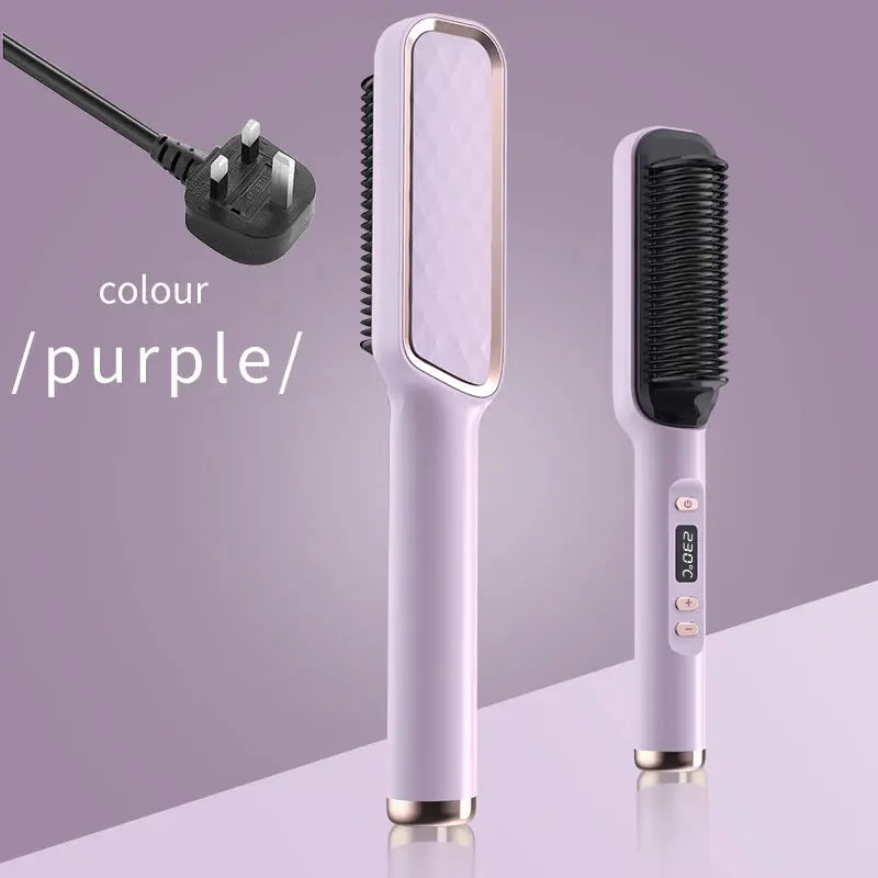 Electric Hot Comb Multifunctional Straight Hair Straightener Comb Negative Ion Anti-Scalding Styling Tool Straightening Brush luxelootstore